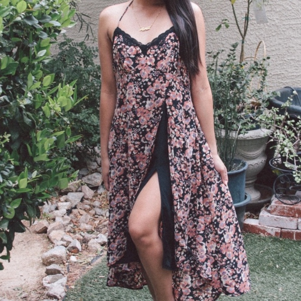 Kimchi Blue Floral High Low Dress
